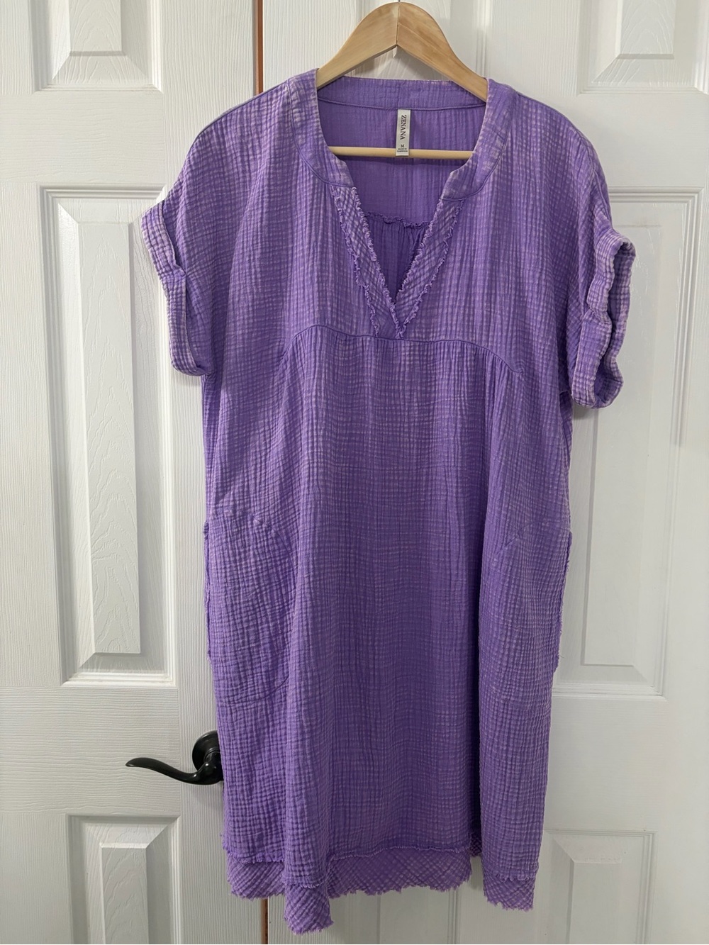 Zenana Women’s Lavender Gauze Dress